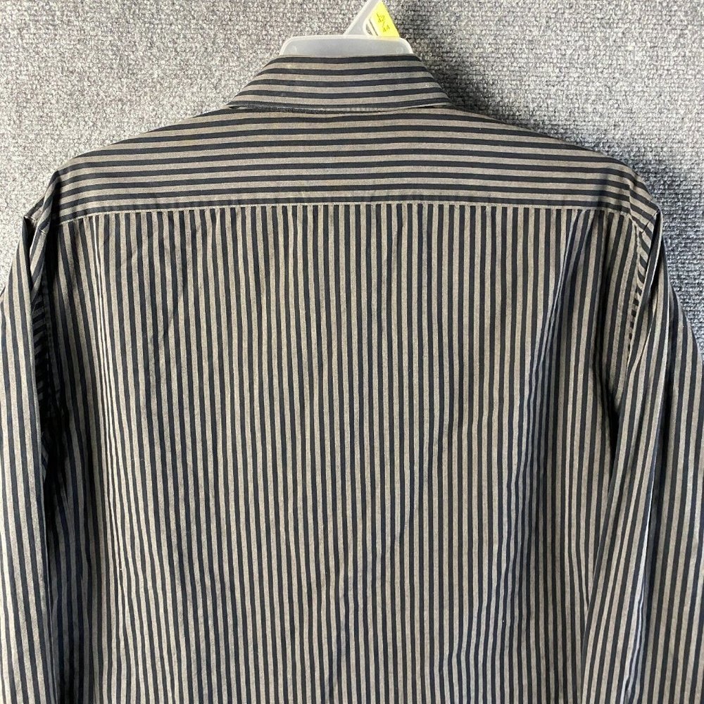 Claiborne Long Sleeve Button Up Shirt XL 17.5 34/35 Striped Modern Fit Cotton - Picture 8 of 8